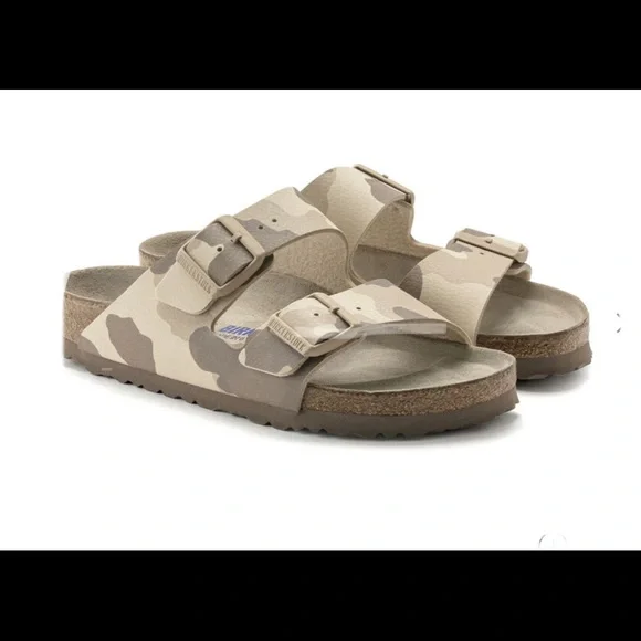 NWT Birkenstock Arizona Soft Footbed Desert Camo Birko-Flor 2-Strap - Picture 6 of 16
